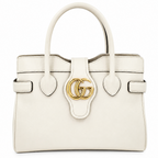Gucci Small Top Handle Bag – White Calfskin