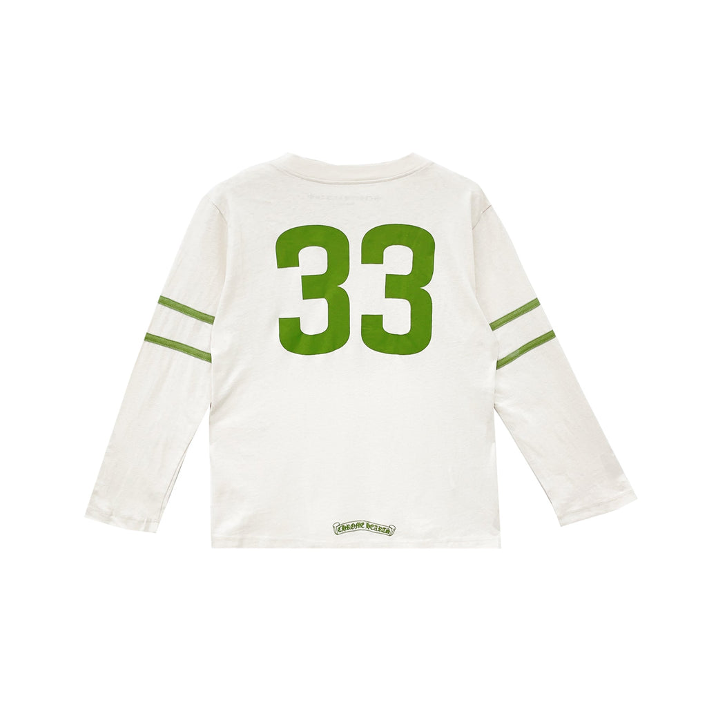 Chrome Hearts 33 Horseshoe Logo Long Sleeve Tee in White