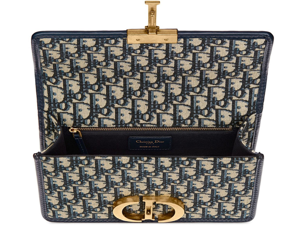 Dior 30 Montaigne Jacquard Bag - Blue Dior Oblique