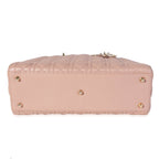 Dior Large Lady Dior Cannage Lambskin Bag - Pink Blush