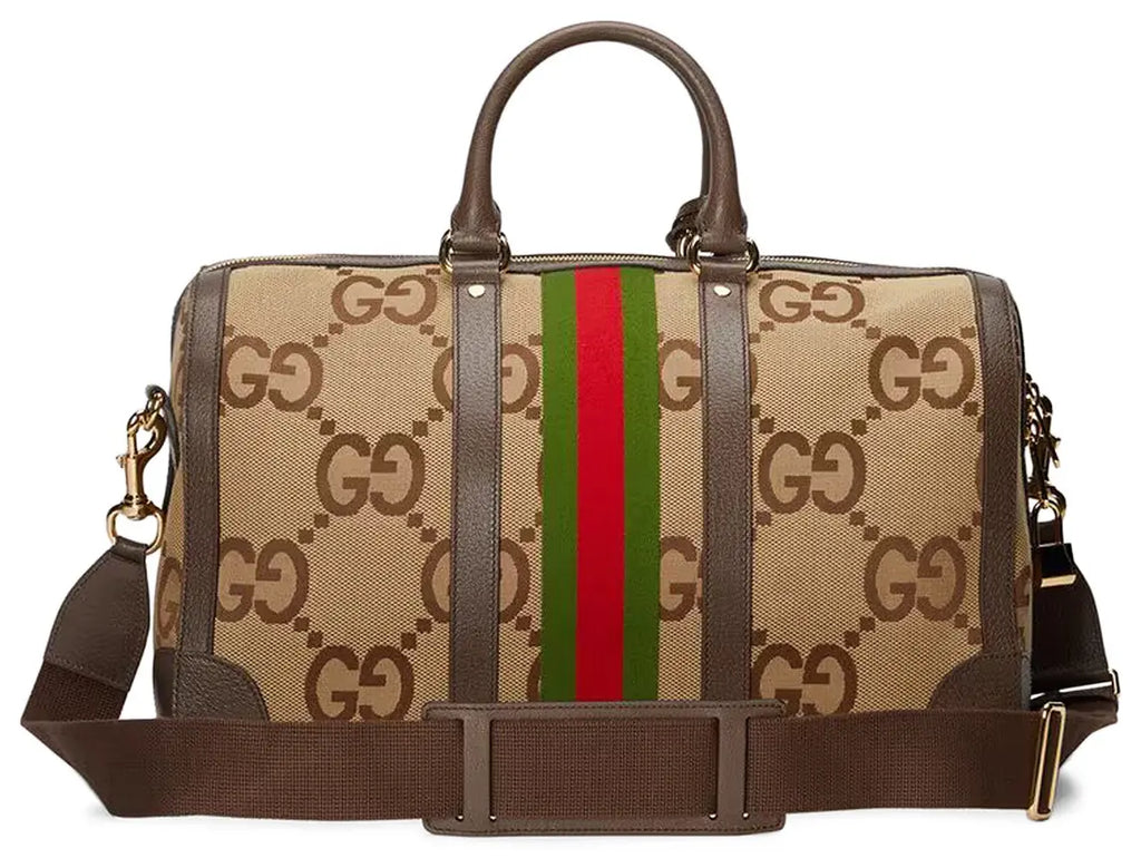 Gucci Jumbo GG Canvas Duffle Bag – Brown