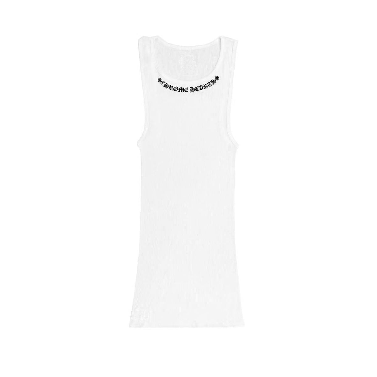 Chrome Hearts Neck Logo White Tank Top