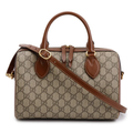 Gucci GG Supreme Canvas Small Boston Handbag - Beige