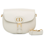 Dior Medium Bobby Calfskin Crossbody Bag - White