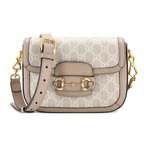 Gucci Horsebit 1955 Mini GG Crossbody Shoulder Bag – Beige