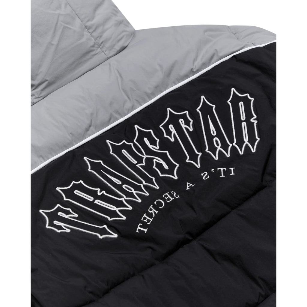 Trapstar Irongate Arch Piping Puffer Jacket - Black / Grey