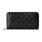 Gucci GG Emblem Zip Around Wallet – Black
