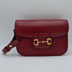 Gucci 1955 Horsebit Leather Shoulder Bag – Red