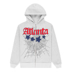 Sp5der Atlanta Full Zip Hoodie - Heather Grey