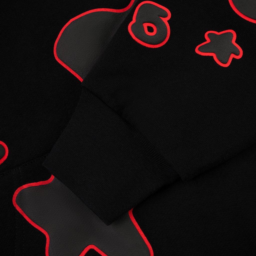 Sp5der Beluga Outline Hoodie - Black