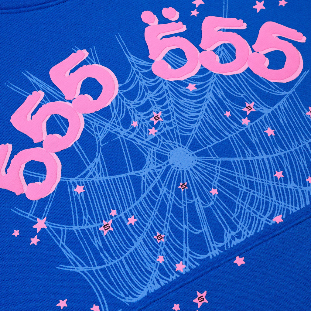 Sp5der Angel Number Hoodie - Blue