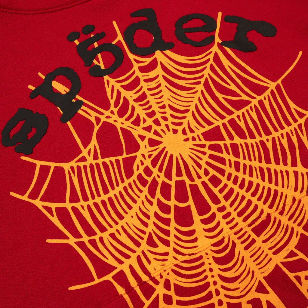 Sp5der Og Web V2 Hoodie - Red