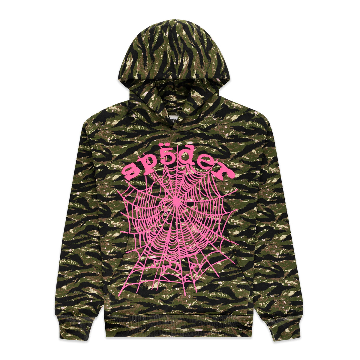 Sp5der Og Web V2 Tiger Camo Hoodie - Tiger Camo