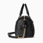 Gucci GG Emblem Small Boston Top Handle Bag – Black