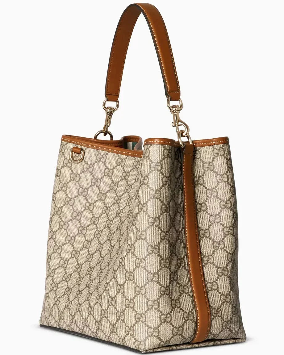 Gucci GG Emblem Small Shoulder Bag – Beige/Brown