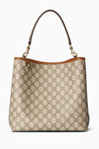 Gucci GG Emblem Small Shoulder Bag – Beige/Brown