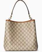 Gucci GG Emblem Small Shoulder Bag – Beige/Brown