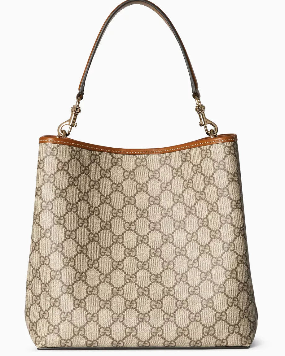 Gucci GG Emblem Small Shoulder Bag – Beige/Brown