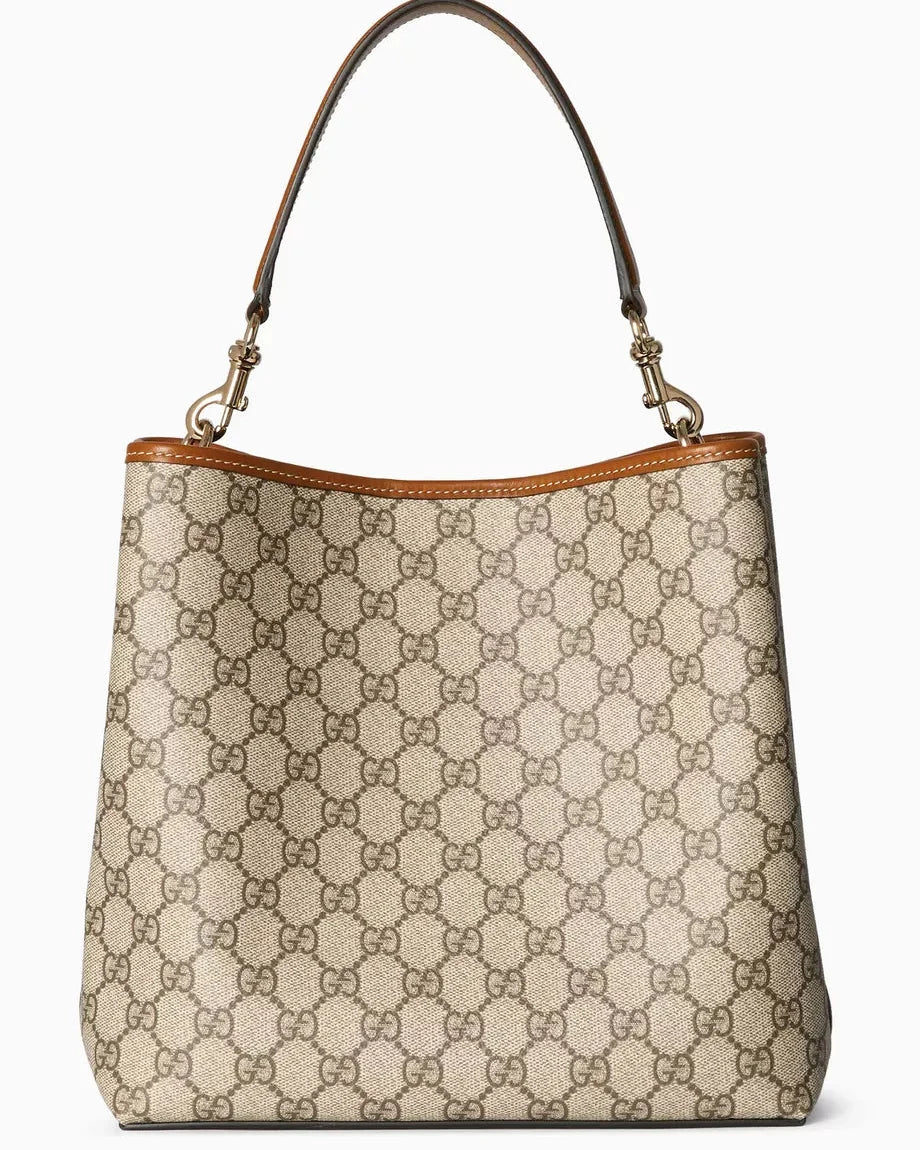 Gucci GG Emblem Small Shoulder Bag – Beige/Brown