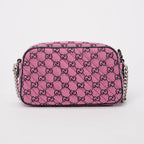 Gucci GG Canvas Quilted Marmont Shoulder Bag – Pink