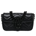 Gucci GG Marmont Leather Chain Belt Bag – Black