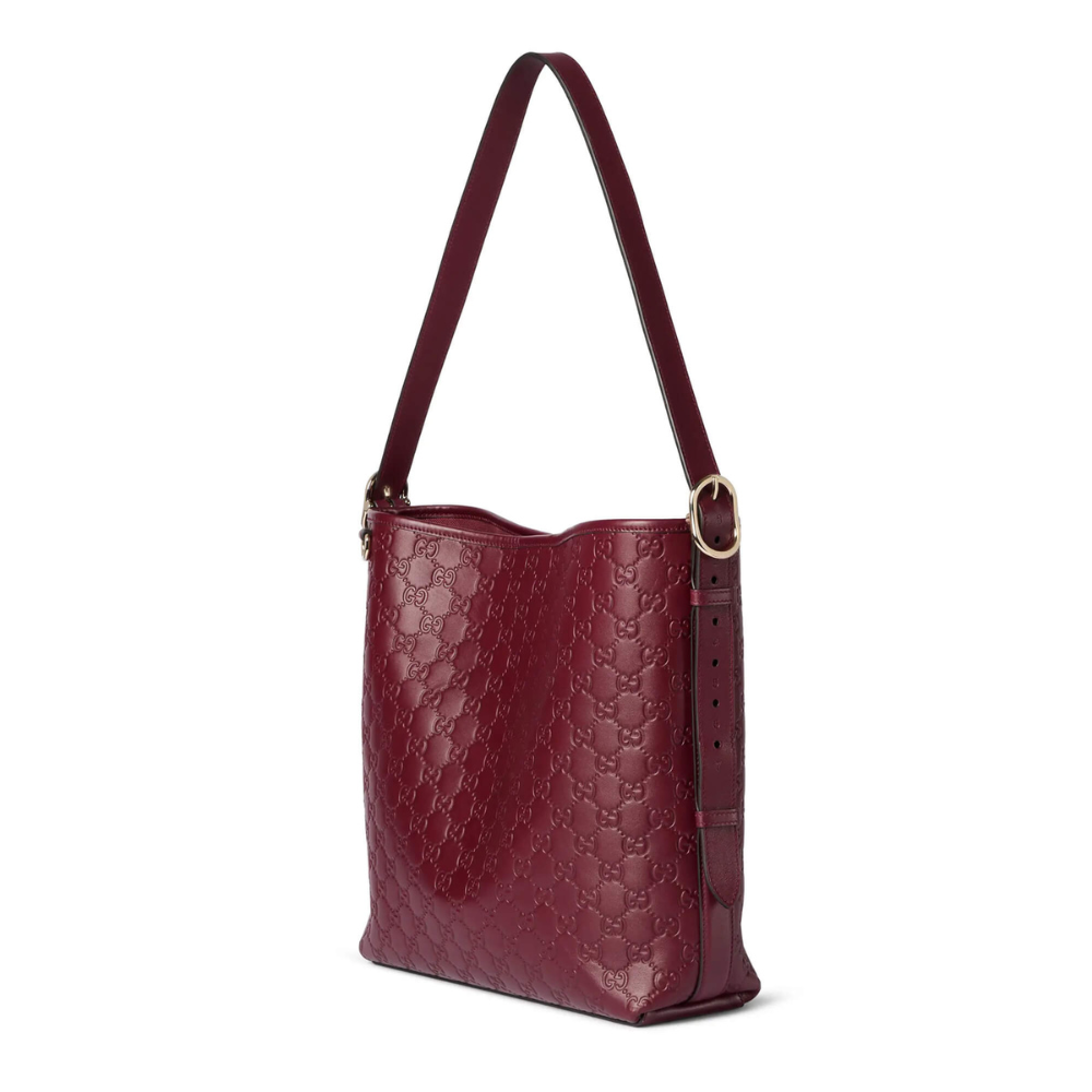 Gucci GG Emblem Medium Shoulder Bag – Rosso Ancora
