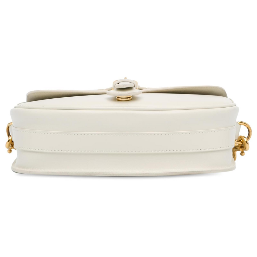 Dior Medium Bobby Calfskin Crossbody Bag - White