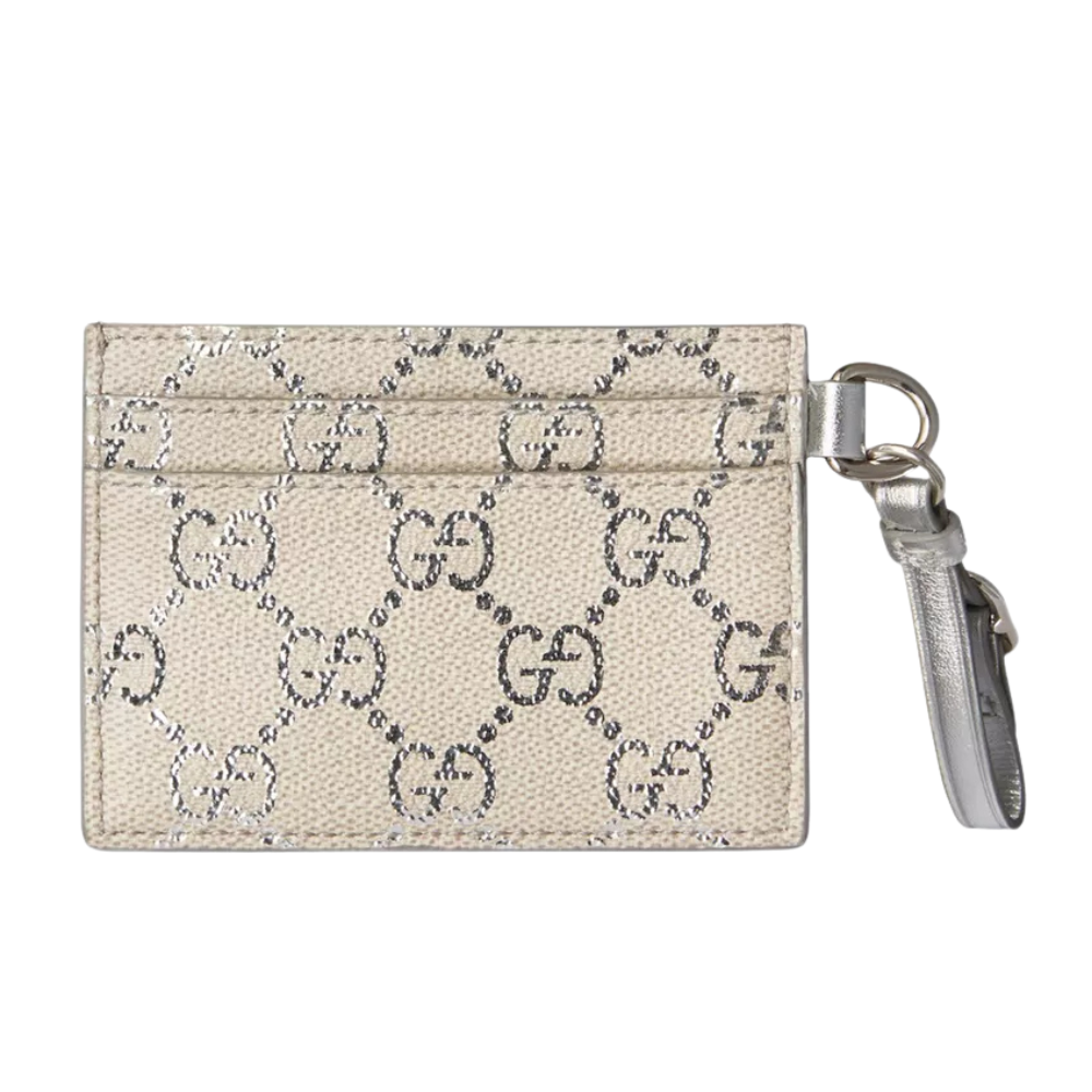 Gucci GG Coated Fabric Card Holder - Beige