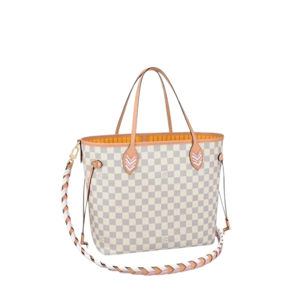 Louis Vuitton Neverfull MM Damier Azur Coated Canvas