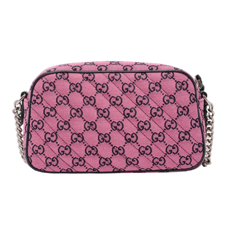 Gucci GG Canvas Quilted Marmont Shoulder Bag – Pink