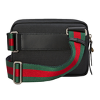 Gucci Black Tiger Nylon Messenger Bag – Black