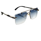 Sunglasses with gradient lenses on a white background