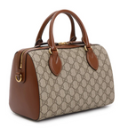 Gucci GG Supreme Canvas Small Boston Handbag - Beige