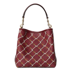 Gucci GG Emblem Small Bucket Bag – Red