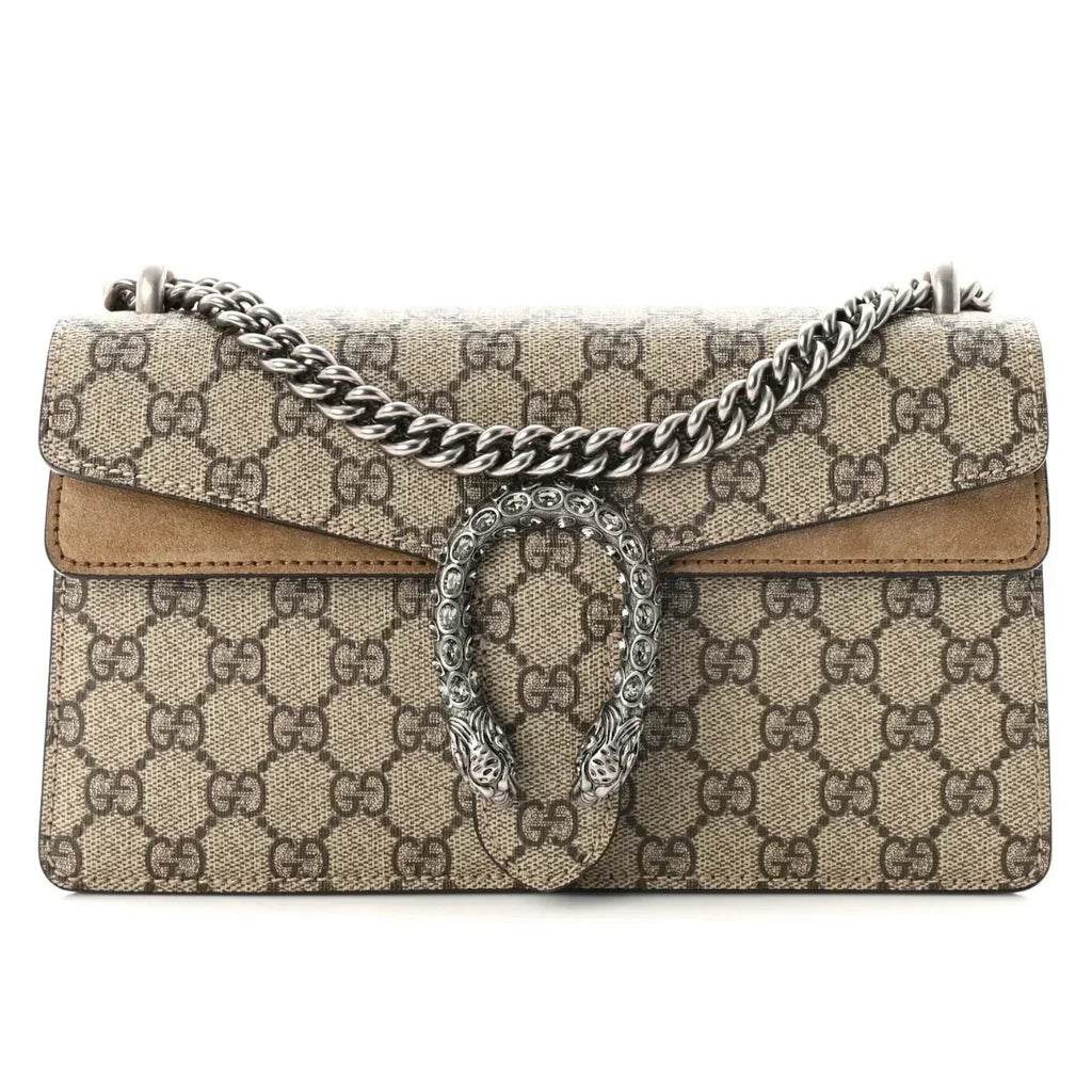Gucci GG Supreme Dionysus Medium Shoulder Bag – Beige