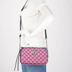 Gucci GG Canvas Quilted Marmont Shoulder Bag – Pink
