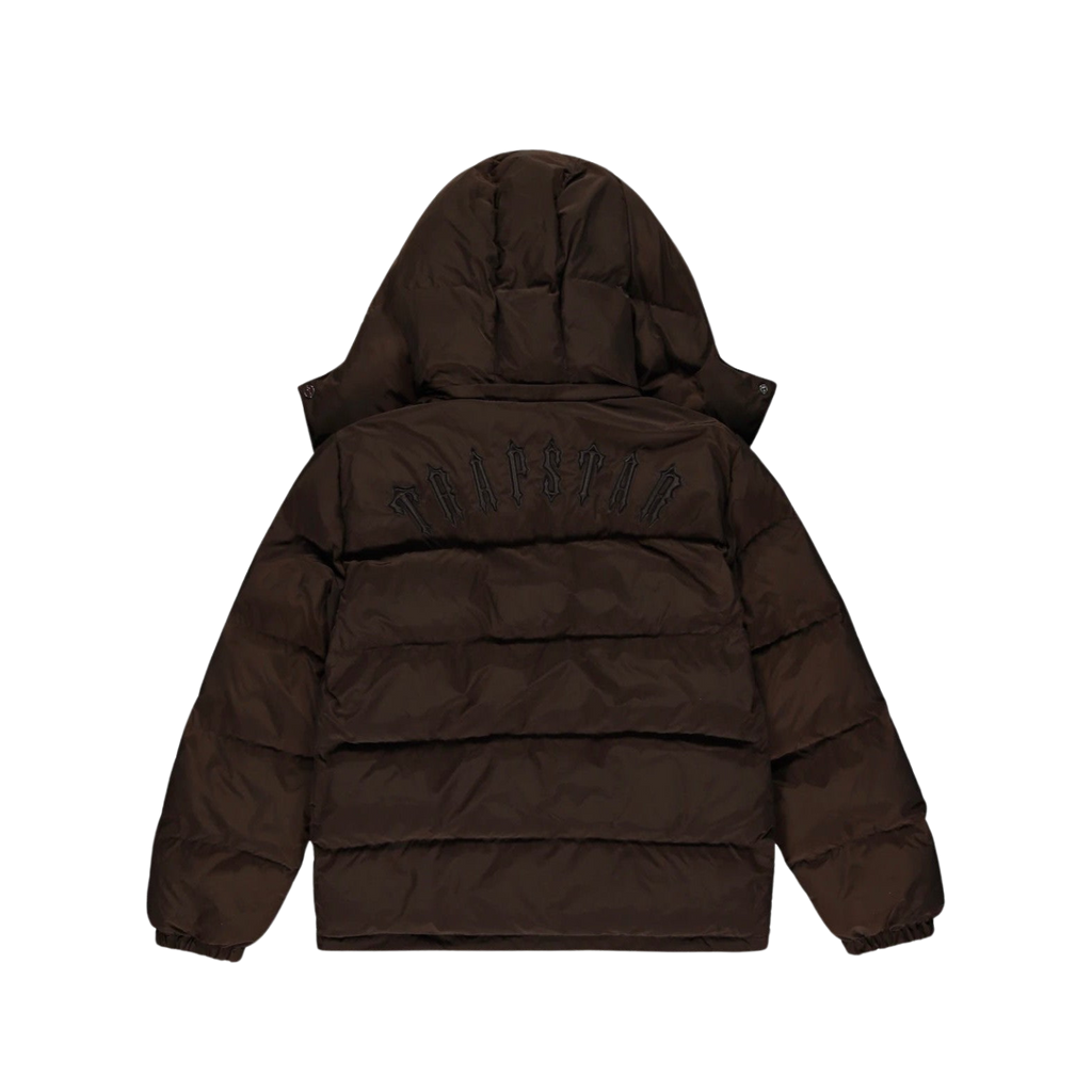 Trapstar Irongate Detachable Hooded Puffer Jacket - Brown