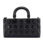 Dior Lady D-Joy Micro Diamond Cannage Calfskin Bag - Black