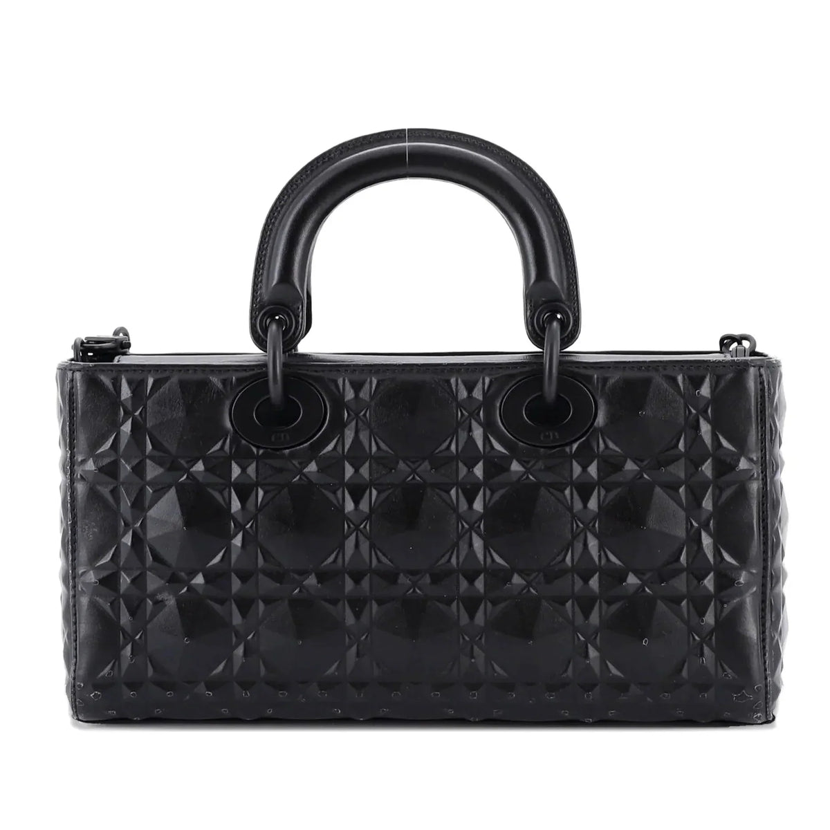 Dior Lady D-Joy Micro Diamond Cannage Calfskin Bag - Black