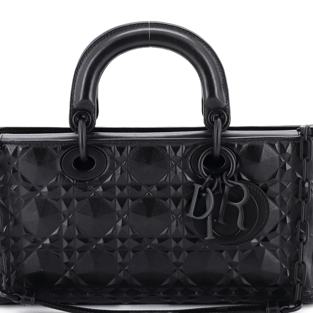 Dior Lady D-Joy Micro Diamond Cannage Calfskin Bag - Black