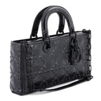 Dior Lady D-Joy Micro Diamond Cannage Calfskin Bag - Black