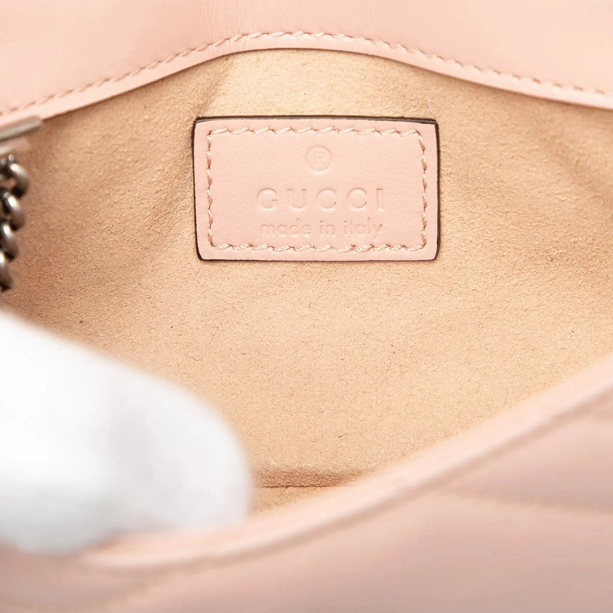 Gucci GG Marmont Leather Chain Belt Bag – Pink