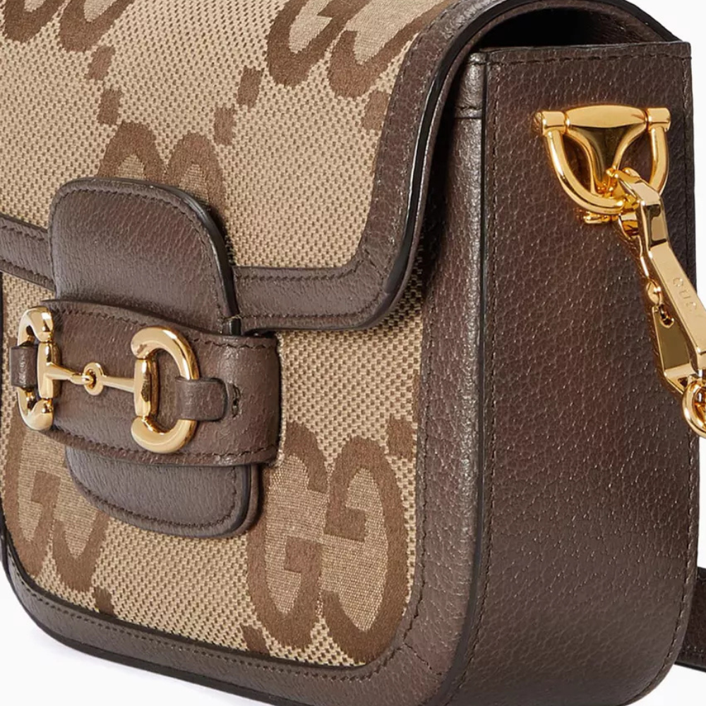 Gucci Horsebit 1955 Jumbo GG Mini Crossbody Bag – Brown