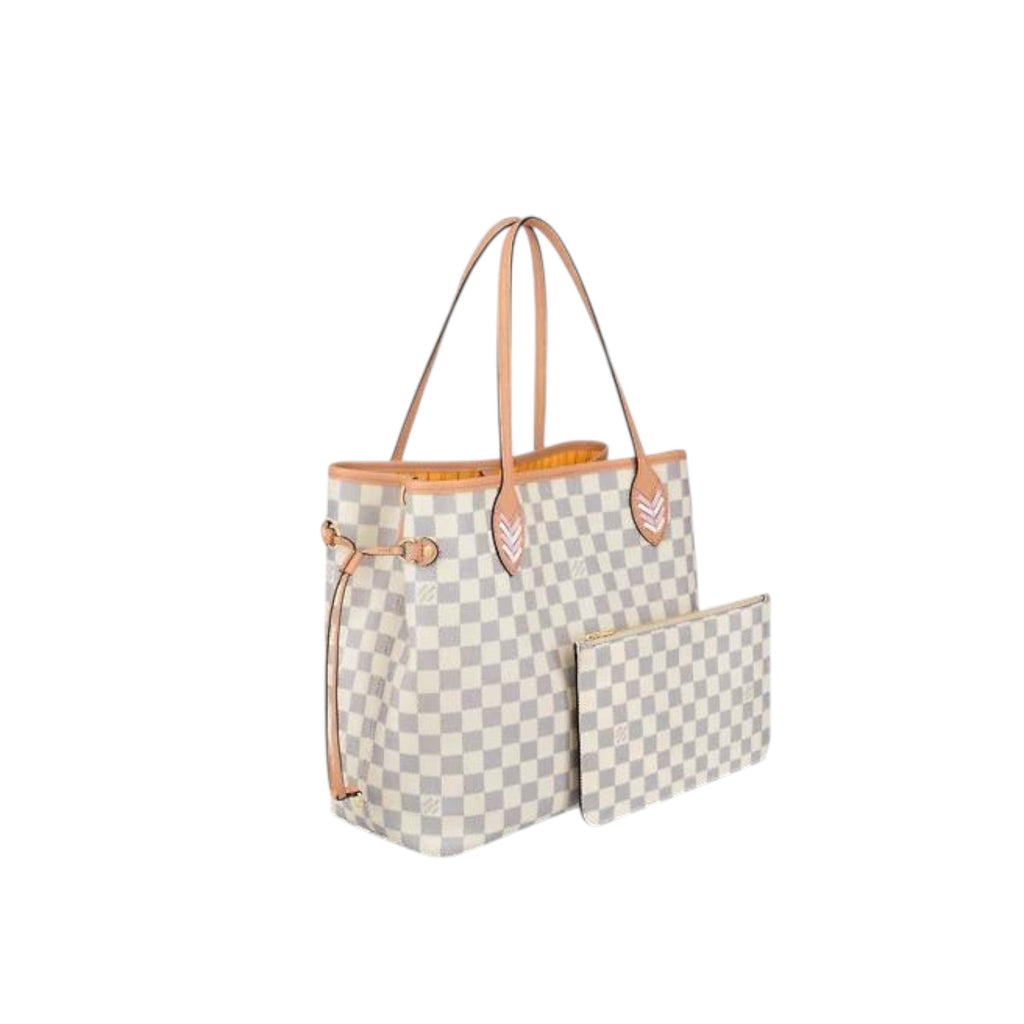 Louis Vuitton Neverfull MM Damier Azur Coated Canvas