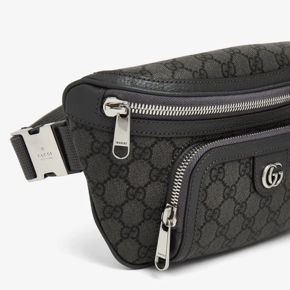 Gucci Ophidia Interlocking G Canvas Bum Bag – Grey