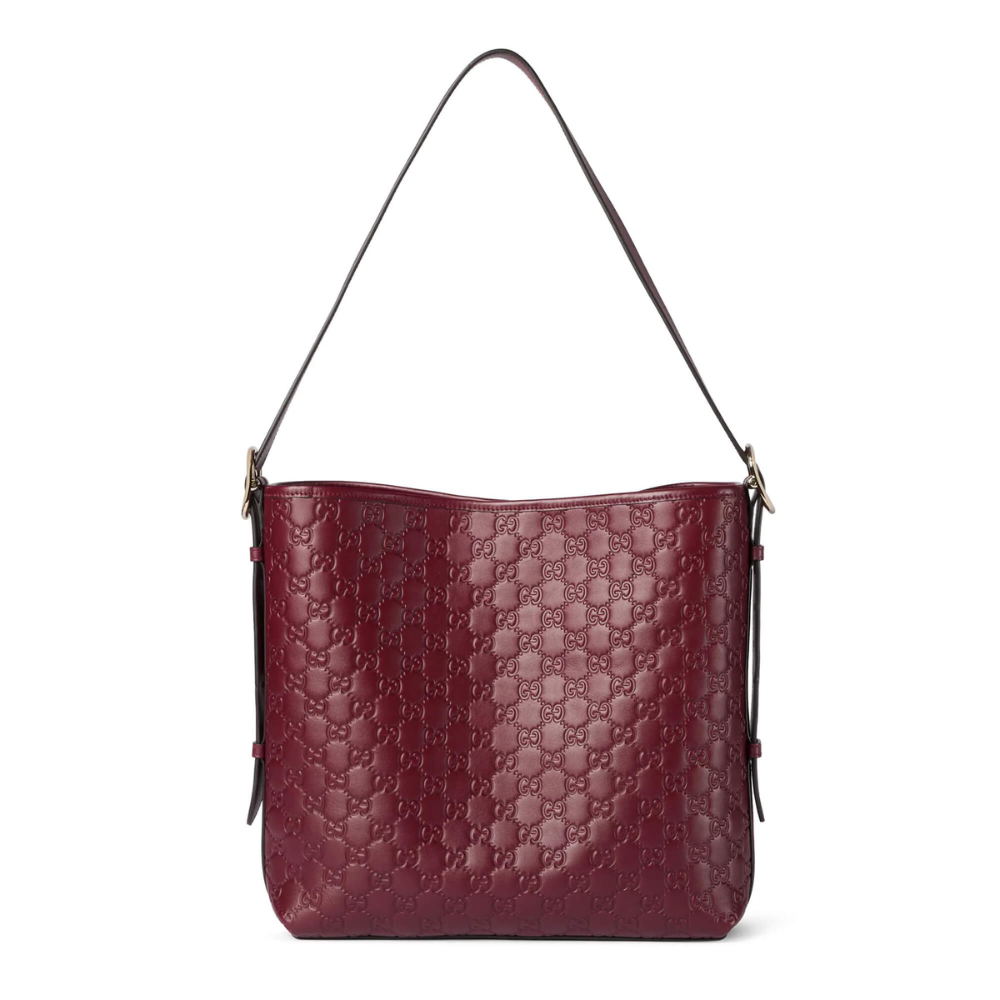 Gucci GG Emblem Medium Shoulder Bag – Rosso Ancora