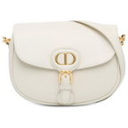 Dior Medium Bobby Calfskin Crossbody Bag - White