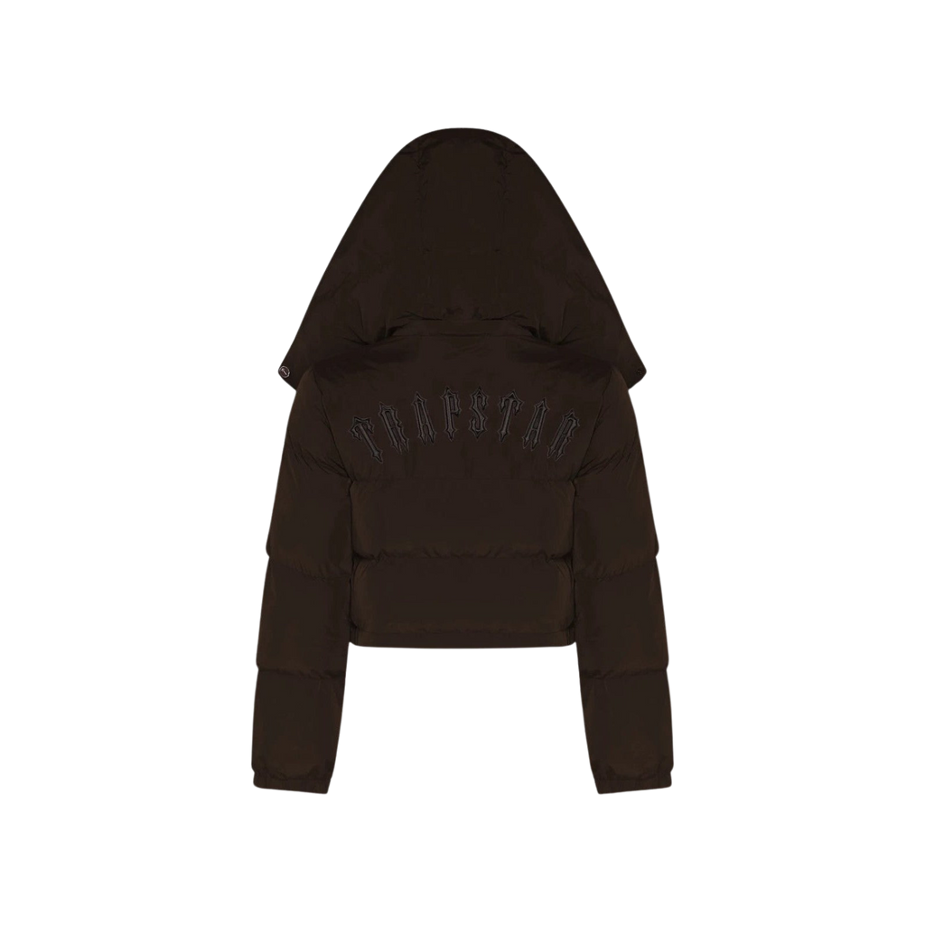 Trapstar Women's Irongate Detachable Hooded Puffer Jacket - Brown