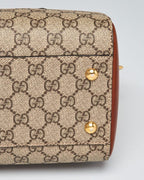 Gucci GG Supreme Canvas Small Boston Handbag - Beige