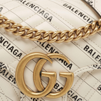 Gucci X Balenciaga GG Marmont Matelasse Shoulder Bag – White